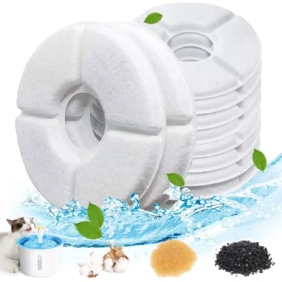 Afbeelding van Dhohoo Kattenfonteinfilters [10 stuks] Kat Drinkfontein Filter Fontein Vervangingsfilter Hond Rond 2 2.5L