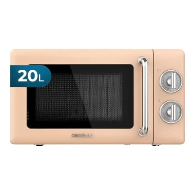 Afbeelding van Cecotec Mechanische Magnetron van 20 L Proclean 3010 Retro Beige. 700 W in 6 niveaus, Timer tot 30 minuten, Ontdooistand, Vintage Design Beige, Afwerking Staal