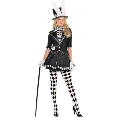 Afbeelding van Amscan 847837 55 Dames Dark Mad Hatter World Book Day Fancy Dress Kostuum Maat: 10 12