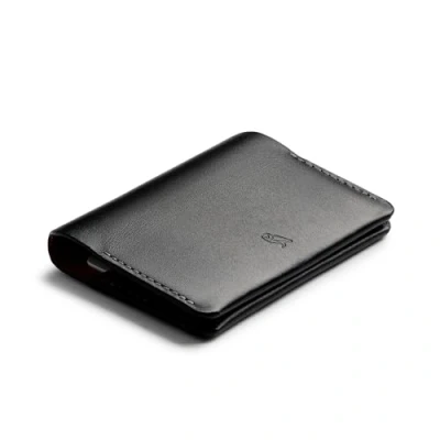 Afbeelding van Bellroy Under Cover (dunne leren pasjesportefeuille/houder met pasjesopslag, snel toegankelijke sleuf, plus ruimte voor gevouwen bankbiljetten) Black