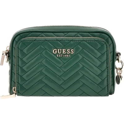Afbeelding van Guess Anning Camera Schoudertas, Dames, Maat: One Size, Dunkelgrün