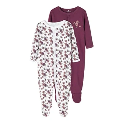 Afbeelding van Name it Nbfnightsuit 2PACK Kruippakje voor kinderen, Maat: 92, Prune purple
