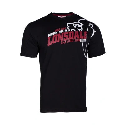 Afbeelding van Lonsdale Normale Passform Walkley Tshirt print, Heren, Maat: XL, Black