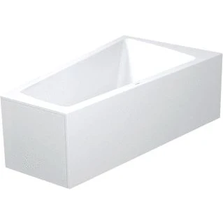 Afbeelding van Duravit Paiova bad acryl afgeschuind 170x100x46cm rechts met aangevormd paneel en frame wit