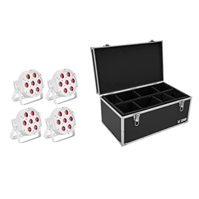 Afbeelding van Eurolite Set 4x LED SLS 7 HCL Floor white + Case