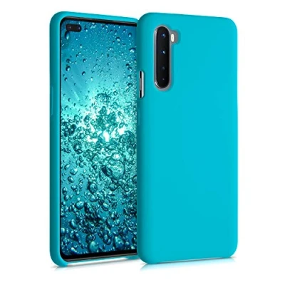 Afbeelding van kwmobile telefoonhoesje geschikt voor OnePlus Nord Hoesje met siliconen coating Smartphone case in ijsblauw