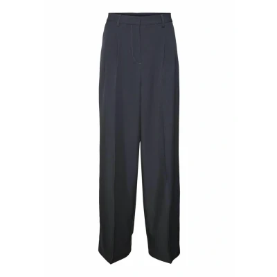Afbeelding van VERO MODA VMRITA damesbroek met wijde pijpen, middelhoge taille, asphalt, L / 34L