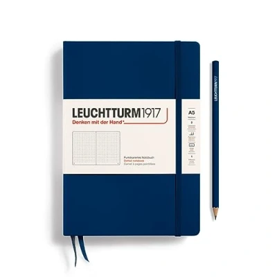 Afbeelding van Leuchtturm Notitieboek A5 Hardcover Navy Gestippeld