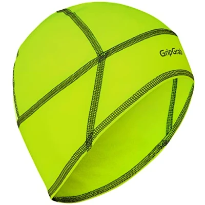 Afbeelding van GripGrab Thermo Lente Herfst Helmmuts Skull Cap Fietsen Geel Hi Vis Unisex Maat M