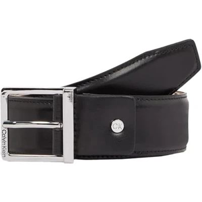 Afbeelding van Calvin Klein Sleek Square Riem, Heren, Maat: 95, Black smooth