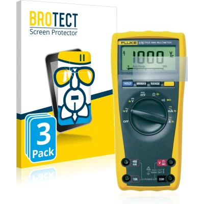 Afbeelding van BROTECT Screenprotector voor Fluke MultiMeter 175/ 179 Folie Beschermfolie Beschermglas transparant (3 Stuks)