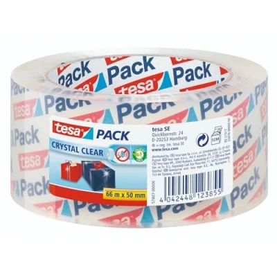 Afbeelding van tesa CRYSTAL CLEAR 57807 00000 01 Pakband tesapack Transparant (l x b) 66 m 50 mm 1 stuk(s)