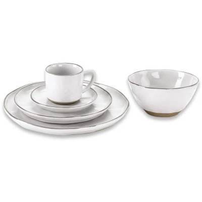 Afbeelding van LOBERON Servies set van 30 Biarré wit