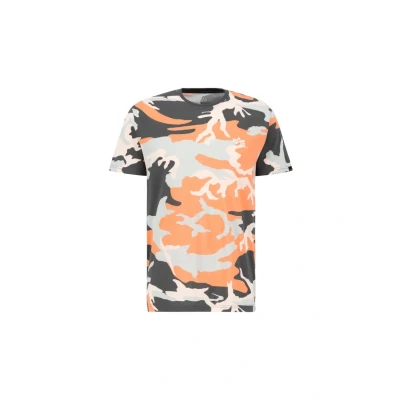 Afbeelding van Alpha Industries Backprint camo Tshirt print, Heren, Maat: XL, Orange grey