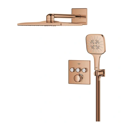 Afbeelding van Grohe grohtherm smartcontrol 3x comfortset 310 vierkant warm sunset 34864da0