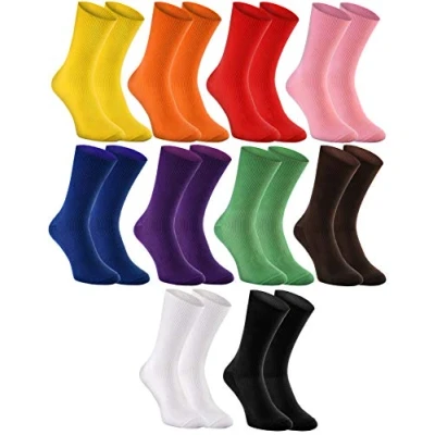 Afbeelding van Rainbow Socks Vrouwen Mannen Antibacteriële Diabetische Niet Elastische Losse Sokken, 10 x Mix, 38 42 EU