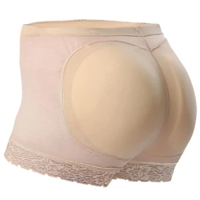 Afbeelding van Everbellus Naadloos Butt Lifter Korte Broek Gewatteerde Slipje Enhancer Damesondergoed Beige Gemiddeld