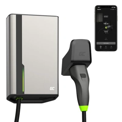Afbeelding van Green Cell GC HabuDen Wallbox 22kW 32A 5m Type 2 Laadkabel Intelligent EV Laadstation met App Bluetooth WiFi Compatibel alle elektrische auto&#039;s Opladen / 11kW 7.2kW 3.6kW