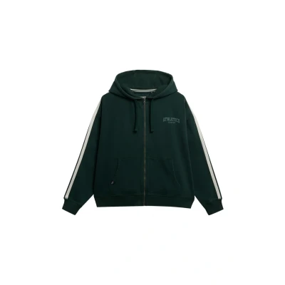 Afbeelding van Superdry Athletic Essentials Sweater met rits, Dames, Maat: 42, Enamel green