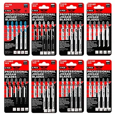 Afbeelding van 40 x TopsTools JSTTK8 T101AO T101B T101BR T101D T111C T118A T119BO T144D gemengde decoupeerzaagbladen voor Bosch, Dewalt, Makita, Milwaukee en nog veel meer