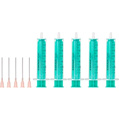 Afbeelding van MedixX Spuitset spuiten set hobbyspuit met stompe naald verschillende maten voor hobby en thuiswerk, afzonderlijk steriel verpakt (5x 10ml &amp; 5x canule)