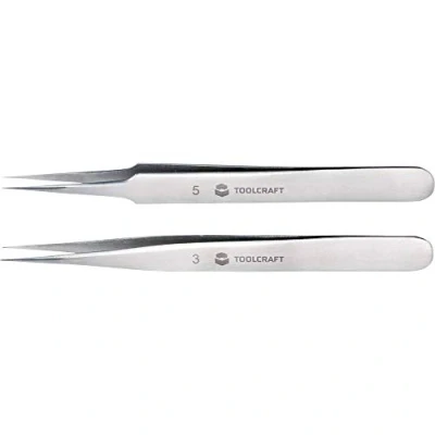 Afbeelding van TOOLCRAFT TO 5861034 Pincetset 2 delig Spits, superfijn 120 mm