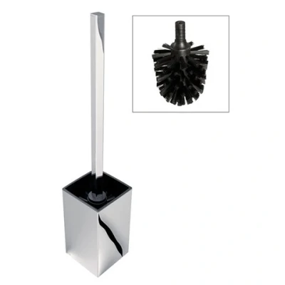 Afbeelding van WC Borstel Geesa Hotel Chroom Wandmodel Zwarte (Vierkant)