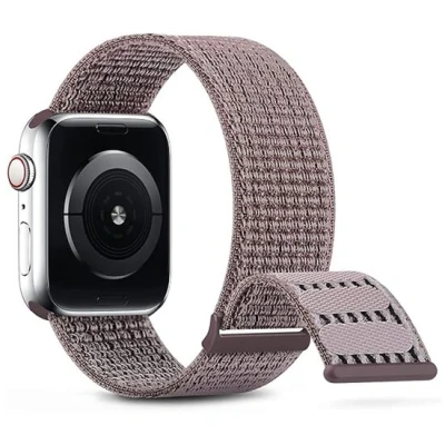 Afbeelding van Apple Watch Nylon sport loop band Paars Extra sterke klittenbandsluiting Geschikt voor 38mm / 40mm 41mm