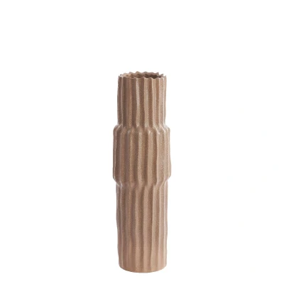 Afbeelding van Light&amp;living Vaas deco Ø17x58 cm LONGA keramiek grijs bruin