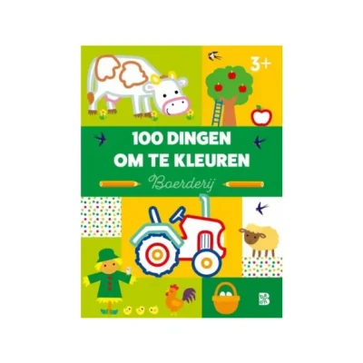Afbeelding van Uitgeverij ballon kleurboek 100 dingen om te kleuren boerderij