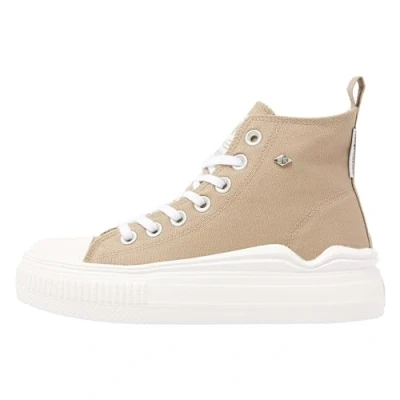 Afbeelding van British Knights KAYA FLOW MID Sneakers hoog, Dames, Maat: 39, Taupe Katoen