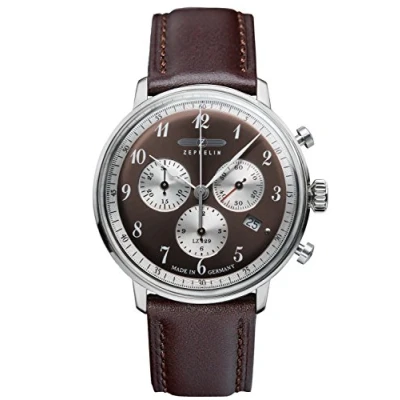 Afbeelding van Zeppelin Klassiek horloge 70865, bruin,