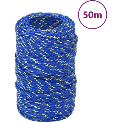 Afbeelding van vidaXL Boottouw 2 mm 50 m polypropyleen blauw