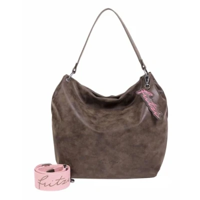 Afbeelding van Fritzi aus Preußen Schoudertas Joshi02 Vintage Hobo Bag Choc Bruine