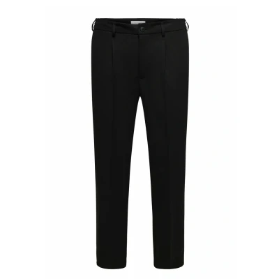 Afbeelding van Only &amp; Sons Onsmiro VERJÜNGT Broek, Heren, Maat: Large, Black