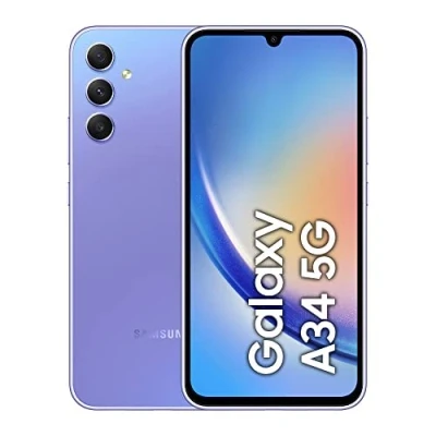 Afbeelding van Samsung Galaxy A34 5G, Android Smartphone, 6,6 inch Dynamic AMOLED display, 5.000 mAh accu, 128 GB/6 GB RAM mobiele telefoon in Awesome Violet