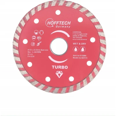 Afbeelding van Hofftech Diamantschijf Ø 125 x 22.23 mm Doorslijpschijf Nat Droog