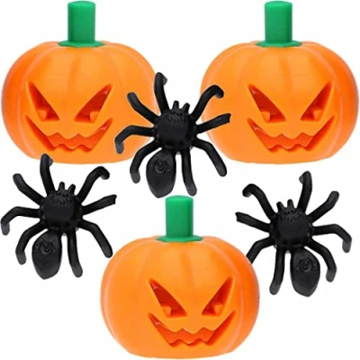 Afbeelding van LEGO Halloween accessoires, 3 x pompoen en zwarte spin