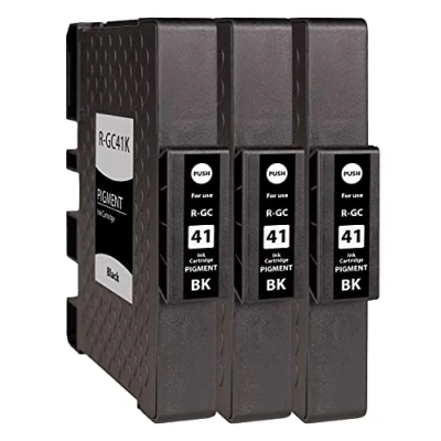 Afbeelding van Supply Guy 3 Inktpatronen compatibel met Ricoh GC 41 BK Zwart voor Aficio SG2100n SG3100Series SG3100snw SG3110dn SG3110dnw SG3110n SG3110 Series sfnw SG3120Bsf