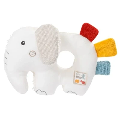 Afbeelding van Fehn fehnNATUR Soft ring rattle elephant