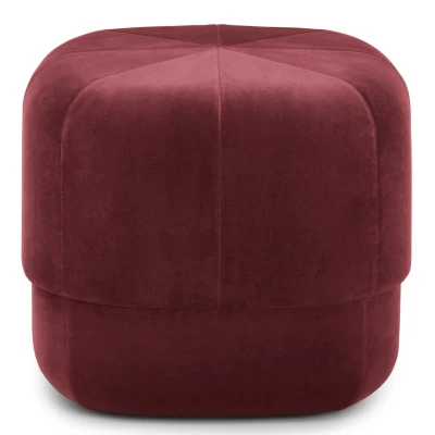 Afbeelding van Normann Copenhagen Circus Velour Poef Small Dark Red