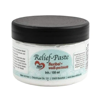 Afbeelding van Ideen mit Herz Reliëfpasta flexibel 150 ml (wit parelmoer)