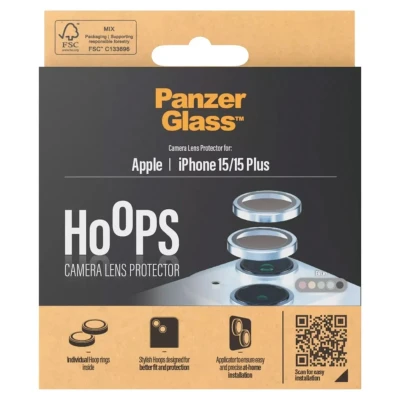 Afbeelding van Screenprotector Apple iPhone 15: PanzerGlass Camera Protector Hoop Optic Rings