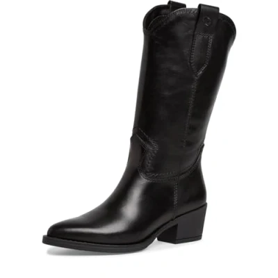 Afbeelding van Tamaris Laarzen, Dames, Maat: 41, Black leather Leer