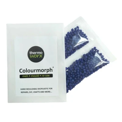 Afbeelding van Thermoworx Colourmorph. Handvormbaar Multi use thermoplast. Smelt, schimmel en hergebruik. (blauw)
