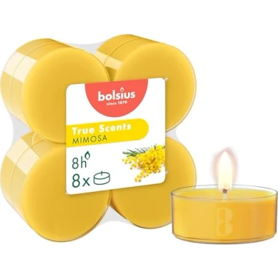 Afbeelding van Bolsius Maxilichten clear cup true scents mimosa