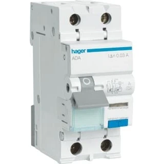 Afbeelding van Hager Aardlekautomaat 20A, 1P+N, 30mA, C Karakteristiek