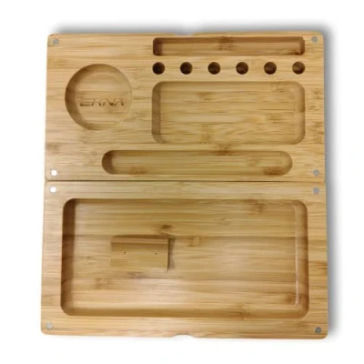 Afbeelding van EKNA Rolling Box Stash Tray Set Draaidoos Mengschaal 22 x 12 4 cm magnetisch afsluitbaar Grinder (Versie 2)