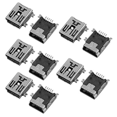 Afbeelding van sourcing kaart 10 Stks Solderen Type Mini USB 5P Vrouwelijke Jack Connector
