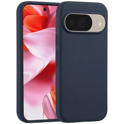 Afbeelding van Google Pixel 10 Pro Hoesje Siliconen en TPU (zacht) Accezz Softcase/Backcover Donkerblauw Telefoonhoesje